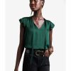 Women * | Banana Republic Flutter Sleeve Top