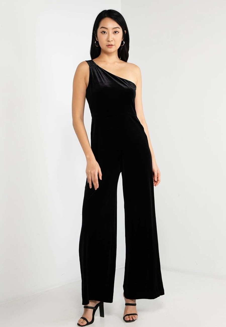 Women * | Banana Republic Velvet Maxi Jumpsuit