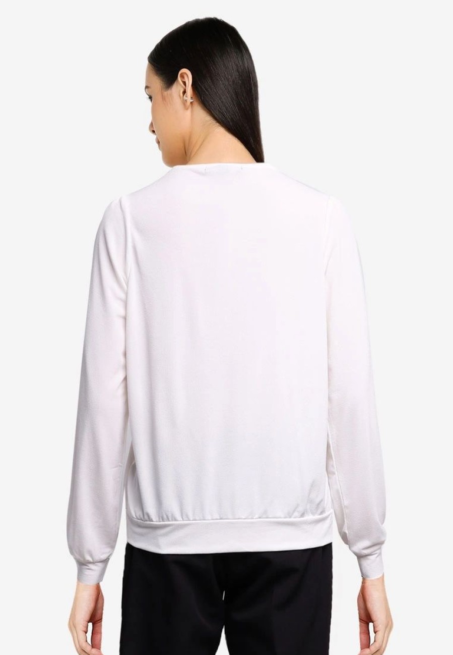 Women * | Banana Republic Crepe Banded Wrap Top