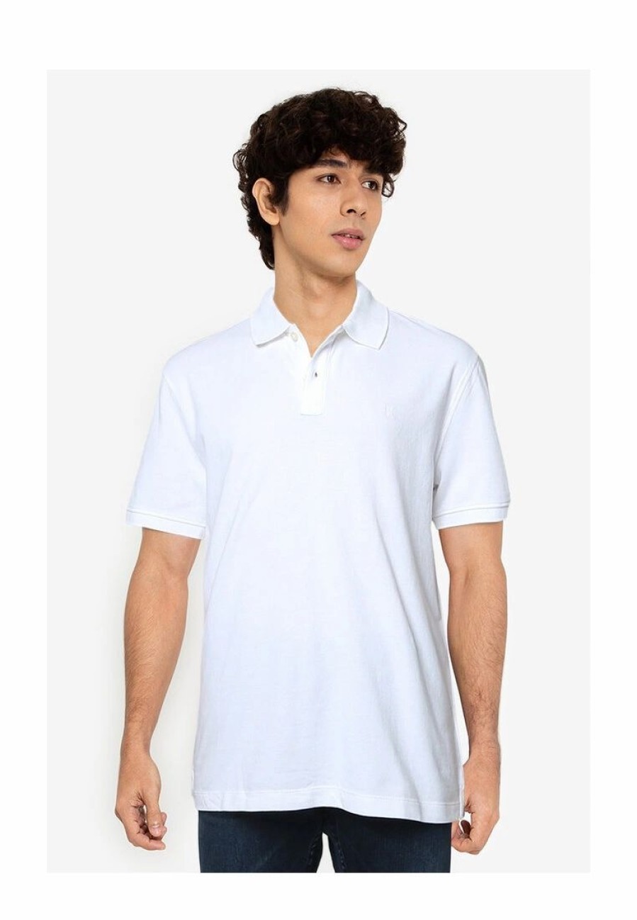 Men * | Banana Republic V Cotton Monogram Pique Polo Shirt