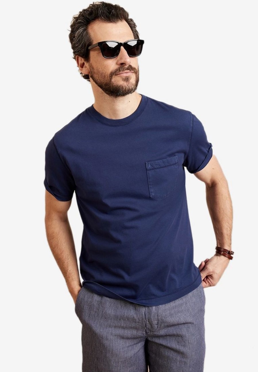 Men * | Banana Republic Summer Authentic Garment Dye Pocket Crew T-Shirt