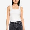 Women * | Banana Republic Rib Square Neck Cross Back Tank Top