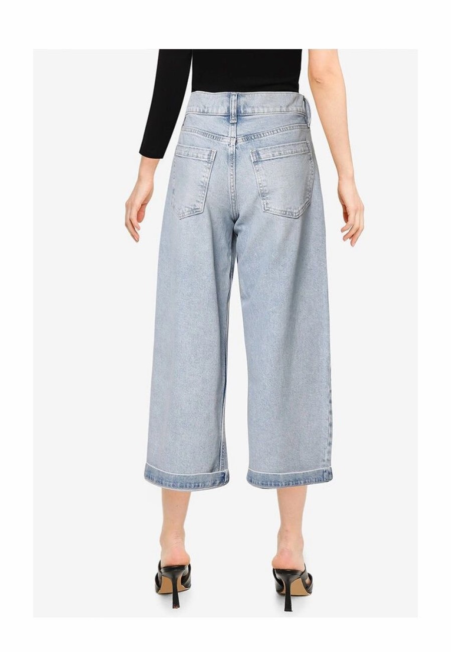 Women * | Banana Republic Wide Legs Crop Beale Wash Jeans