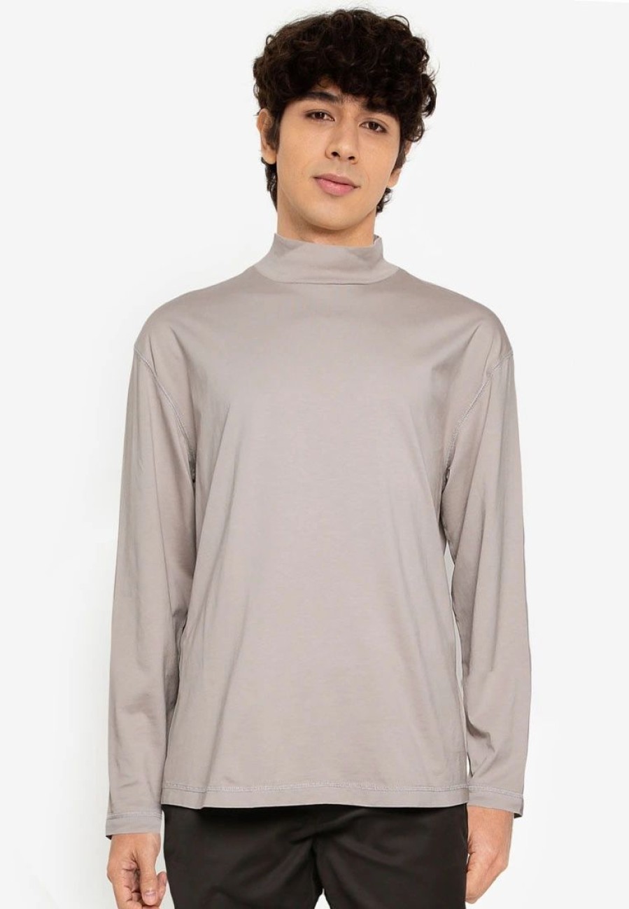 Men * | Banana Republic Authentic Gmt Dye Mock Neck T-Shirt