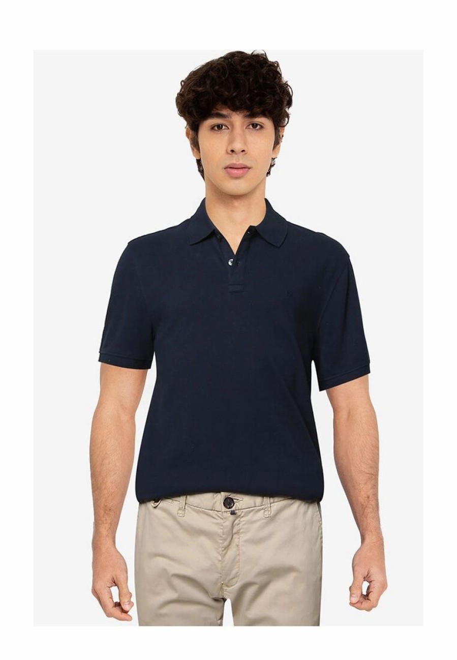 Men * | Banana Republic V Cotton Monogram Pique Polo