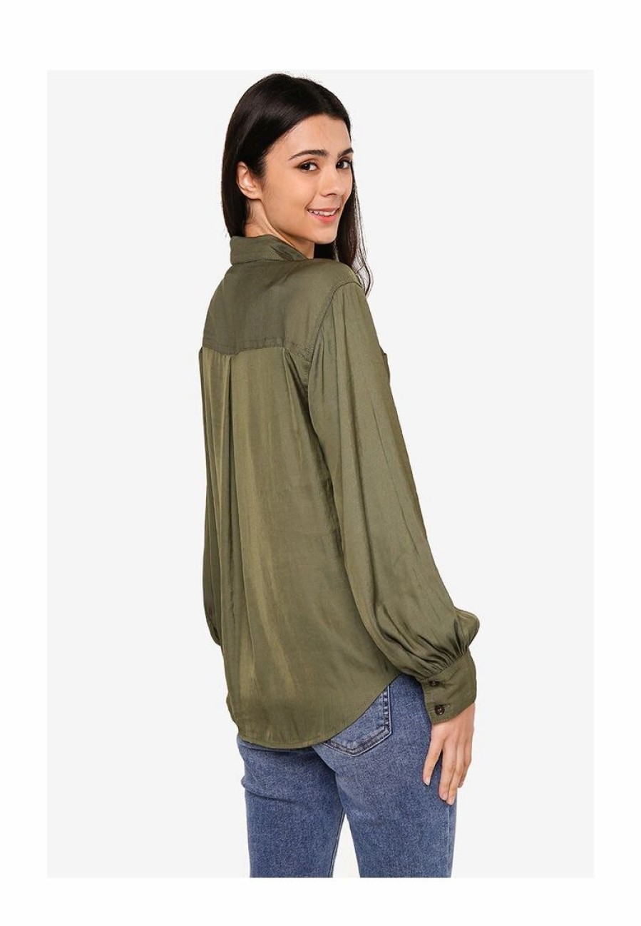 Women * | Banana Republic Ls Safari Volume Slv Shirt Flowy Twill