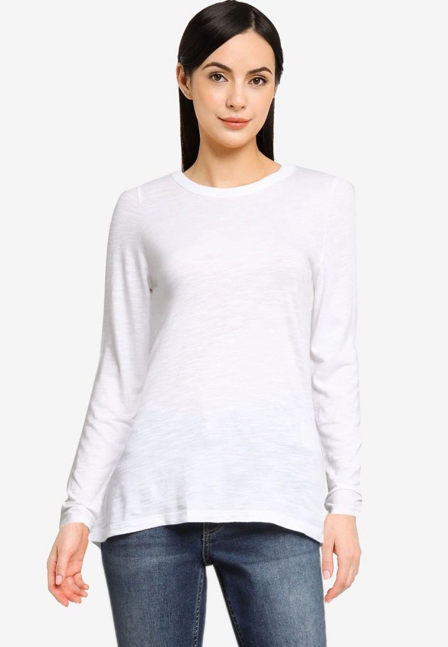 Women * | Banana Republic Cotton Slub Crew Tee