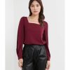 Women * | Banana Republic Crepe Square Neck Top