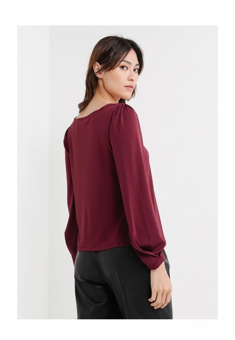 Women * | Banana Republic Crepe Square Neck Top