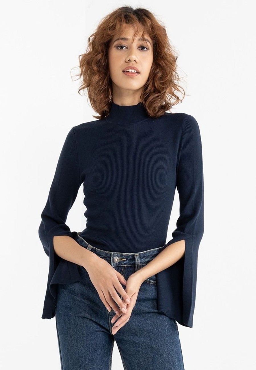 Women * | Banana Republic Flavia Mock-Neck Sweater