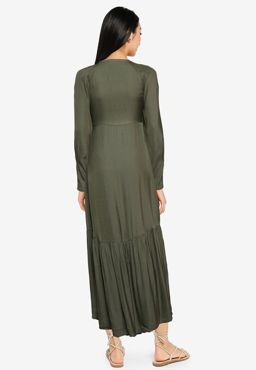 Women * | Banana Republic Flounce Hem Maxi Dress