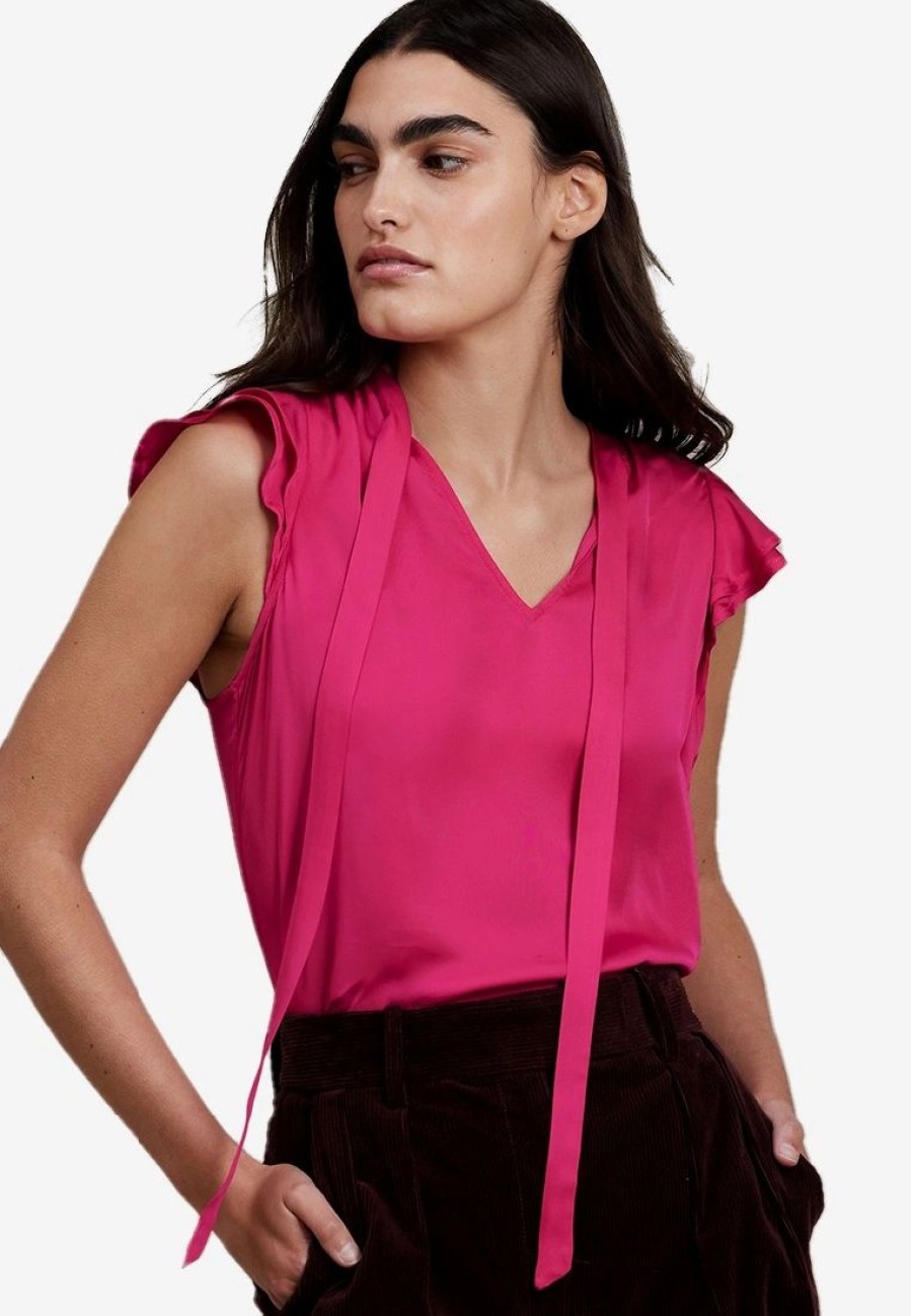 Women * | Banana Republic Tie Neck Top