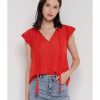 Women * | Banana Republic Flutter Sleeves Top