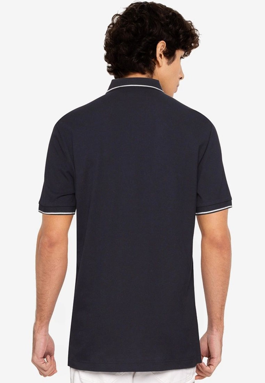 Men * | Banana Republic Lux Jacquard Chest Stripe Polo Shirt