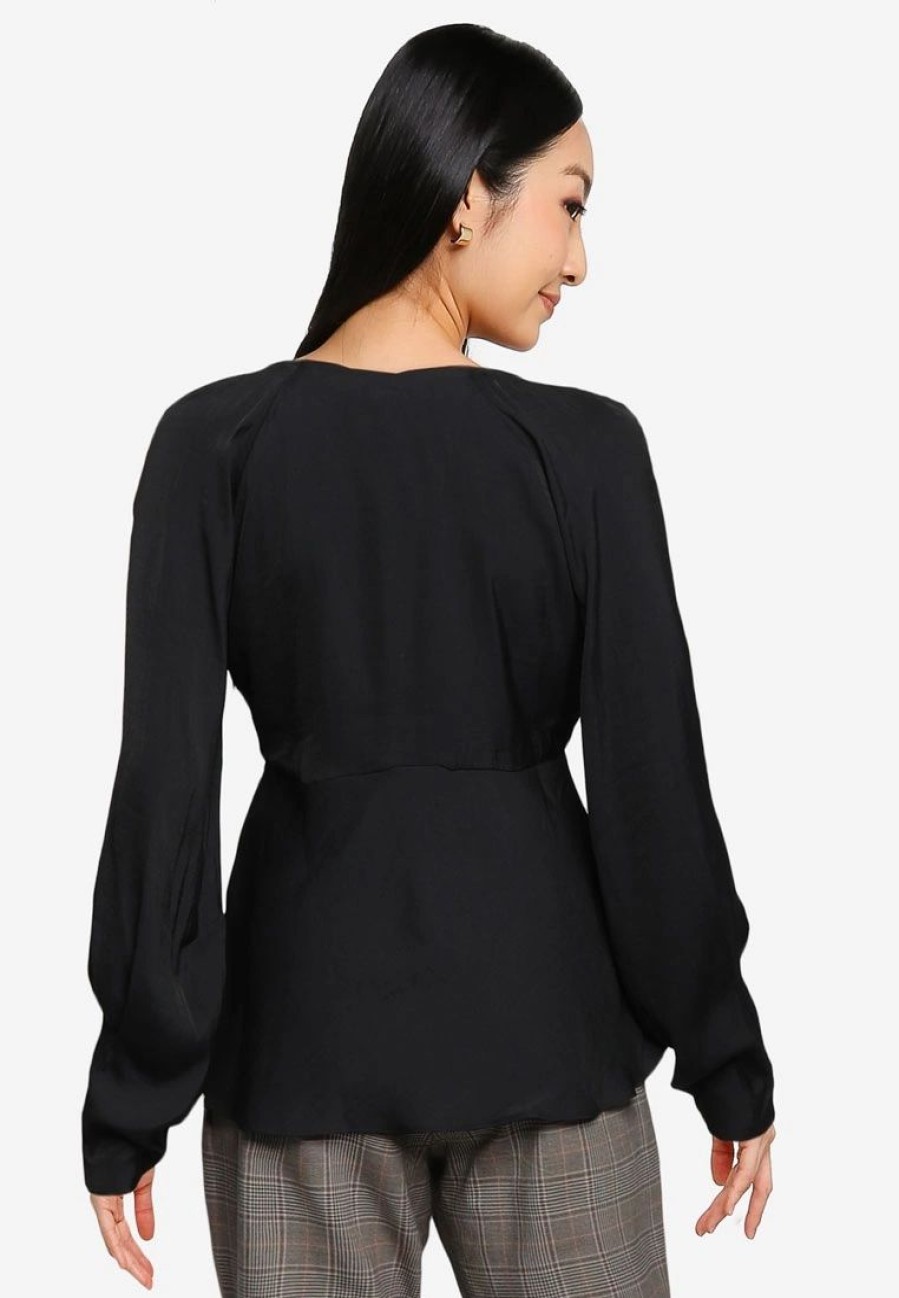 Women * | Banana Republic Long Sleeve Deep V-Neck Top