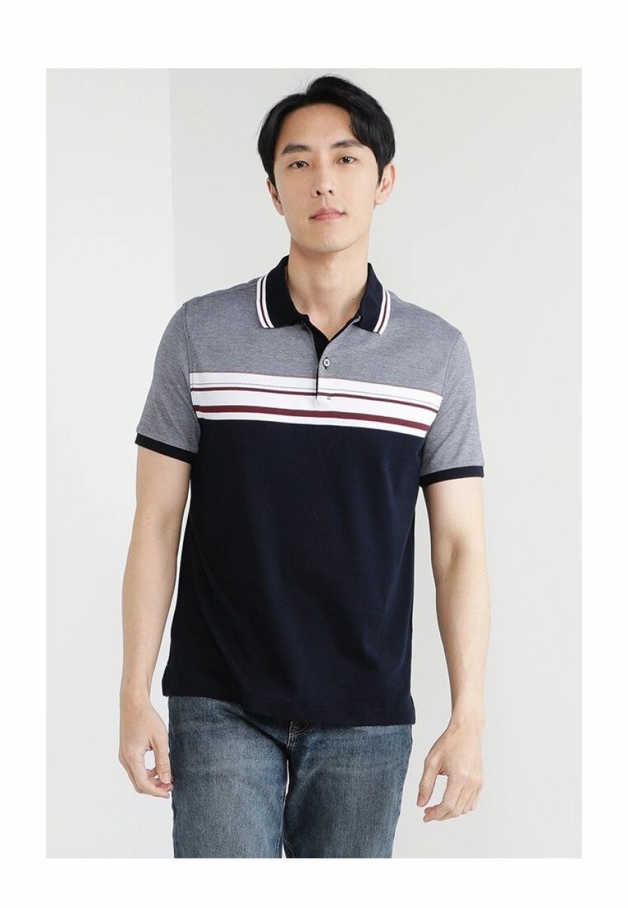 Men * | Banana Republic Stripe Lux Polo Shirt