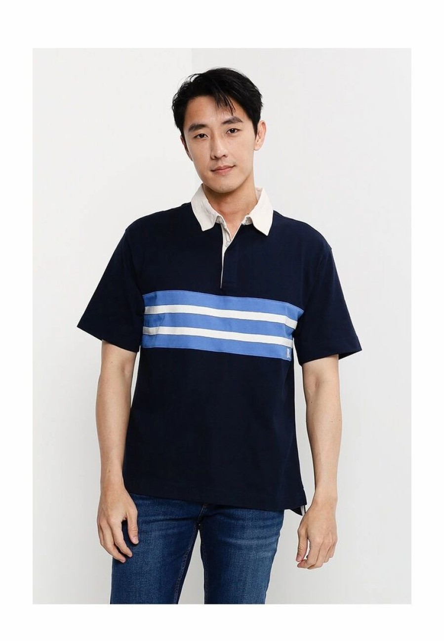 Men * | Banana Republic Chest Stripe Rugby Shirt