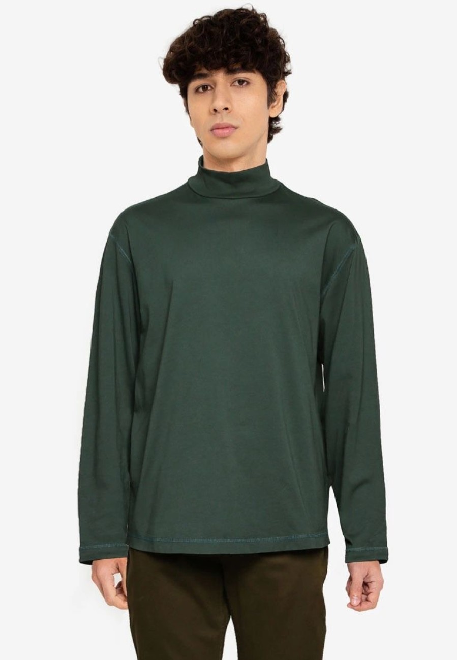 Men * | Banana Republic Authentic Gmt Dye Mock Neck T-Shirt