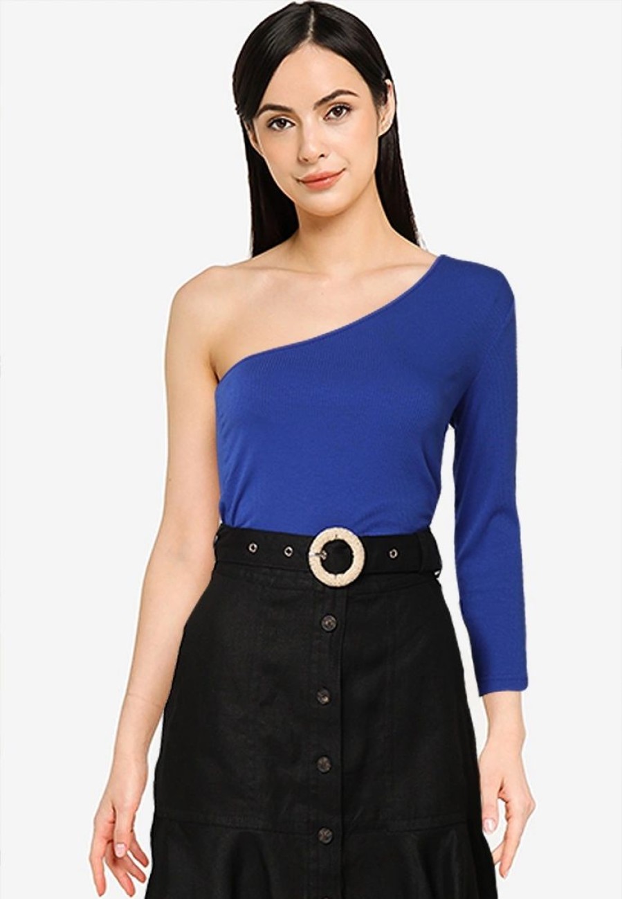 Women * | Banana Republic Rib Exposed Shoulder Top