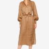 Women * | Banana Republic Long Sleeve Popover Shirt Dress