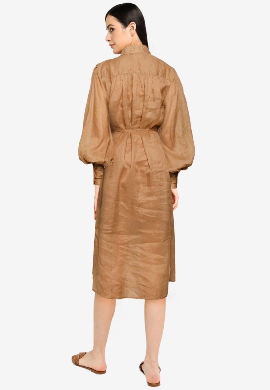 Women * | Banana Republic Long Sleeve Popover Shirt Dress