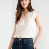 Women * | Banana Republic Flutter Sleeve Top