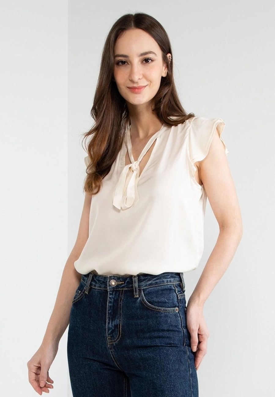 Women * | Banana Republic Flutter Sleeve Top