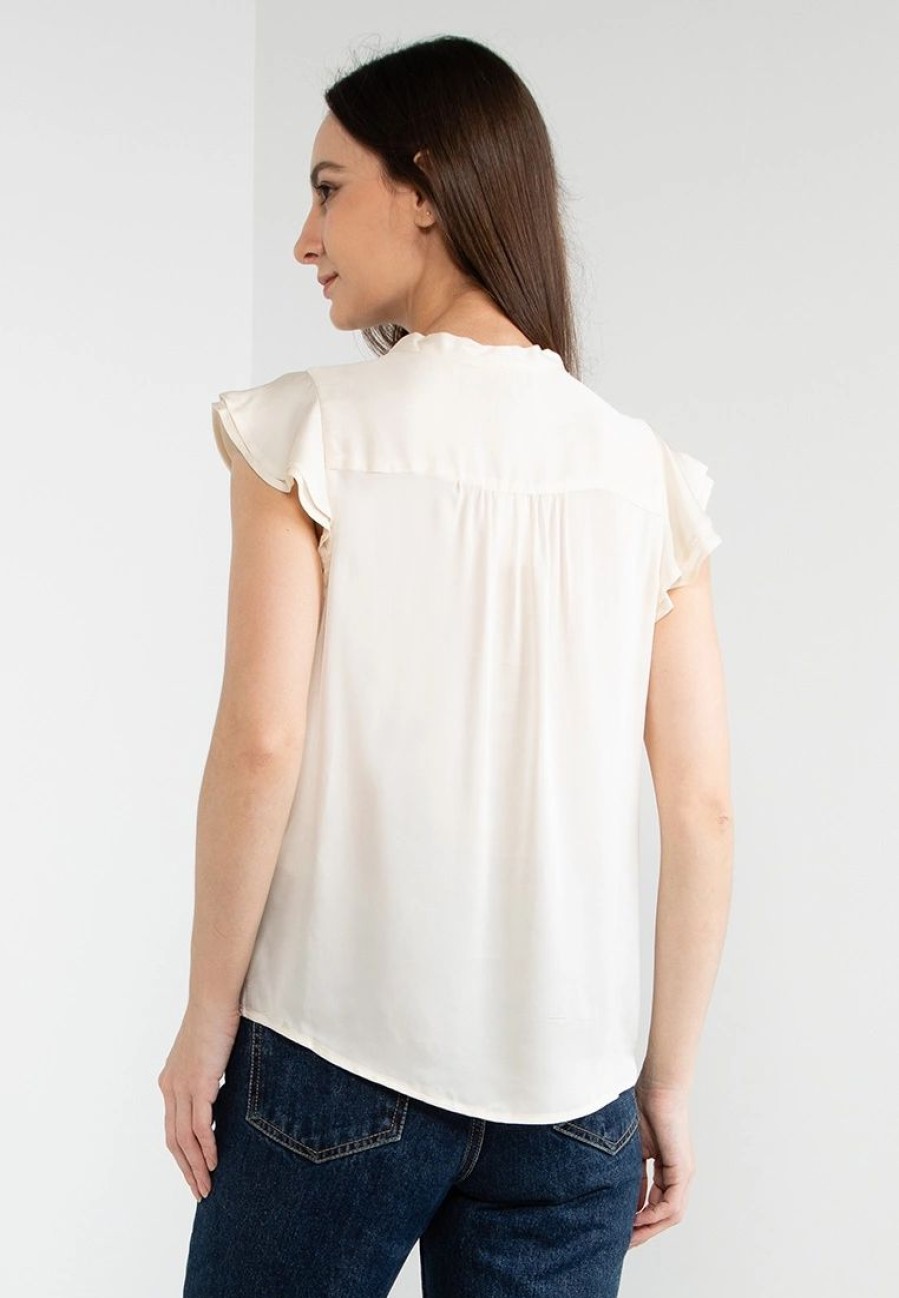 Women * | Banana Republic Flutter Sleeve Top