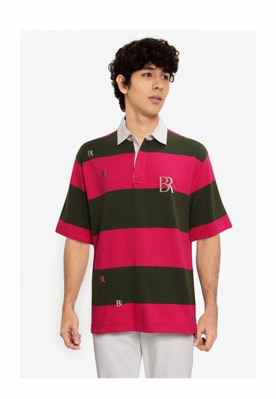 Men * | Banana Republic Allover Logo Rugby Shirt