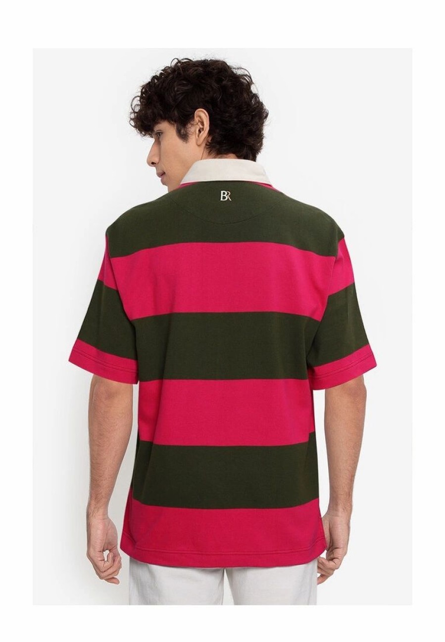 Men * | Banana Republic Allover Logo Rugby Shirt