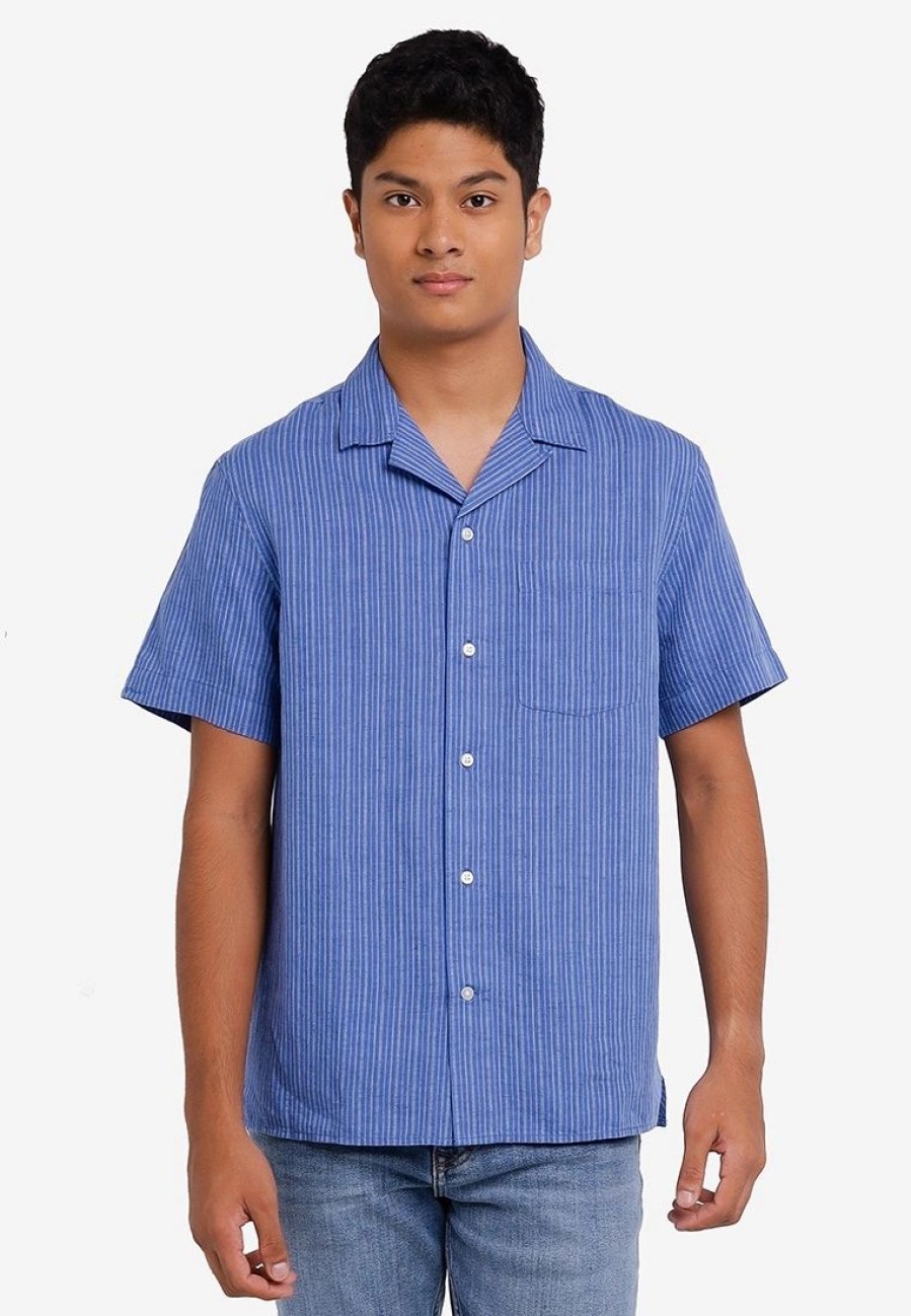 Men * | Banana Republic Linen-Cotton Resort Shirt