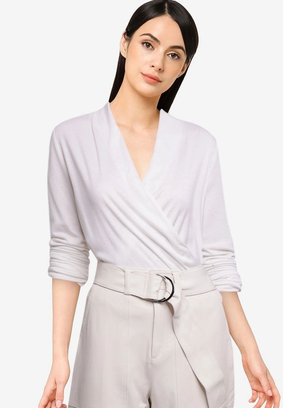 Women * | Banana Republic Tencel Wrap Top