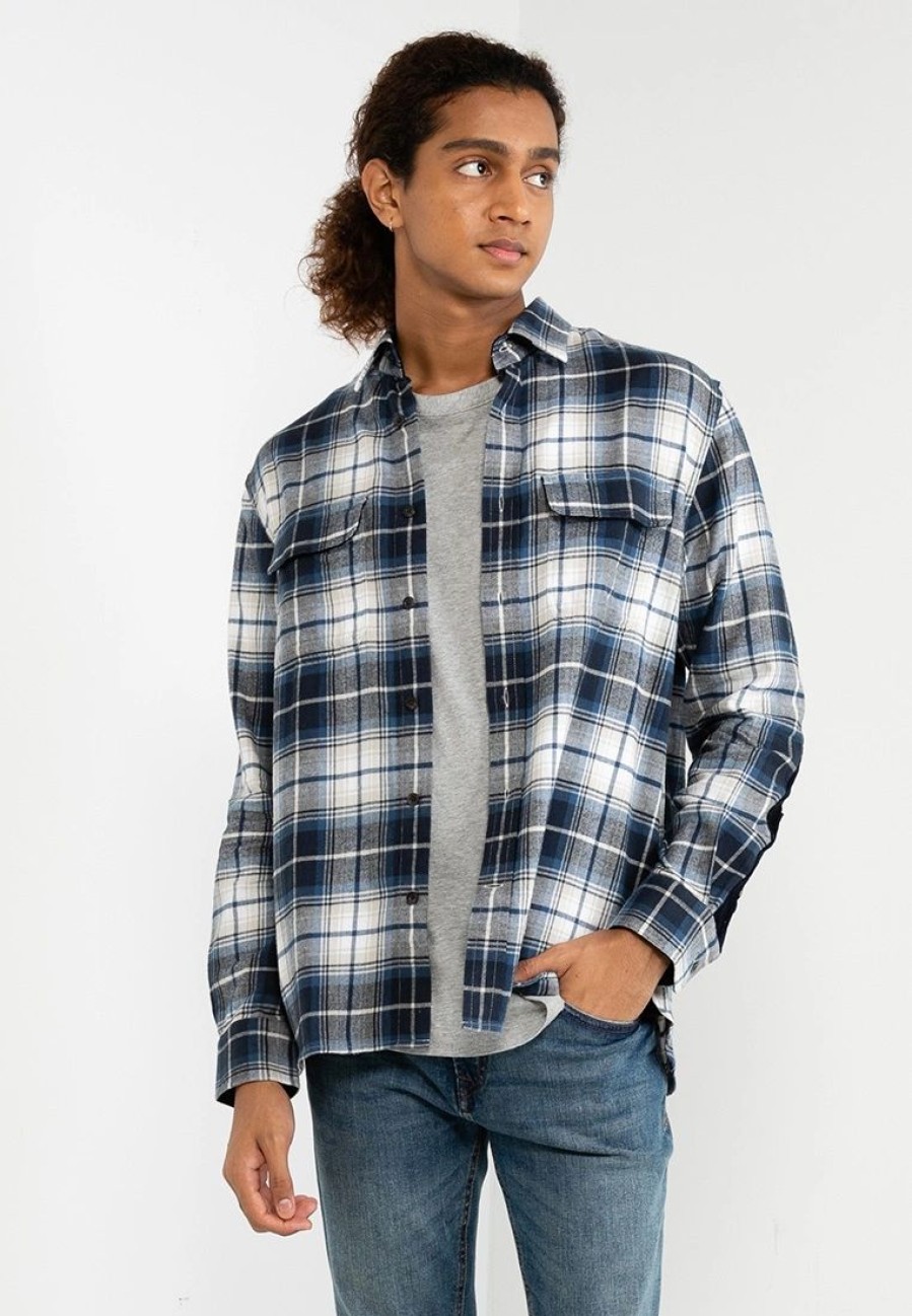 Men * | Banana Republic Flannel Shirt Jacket