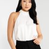 Women * | Banana Republic Sleeveless Slit Front Top