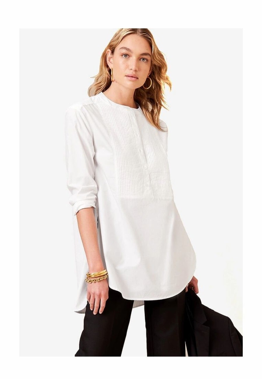 Women * | Banana Republic Tuxedo Poplin Tunic