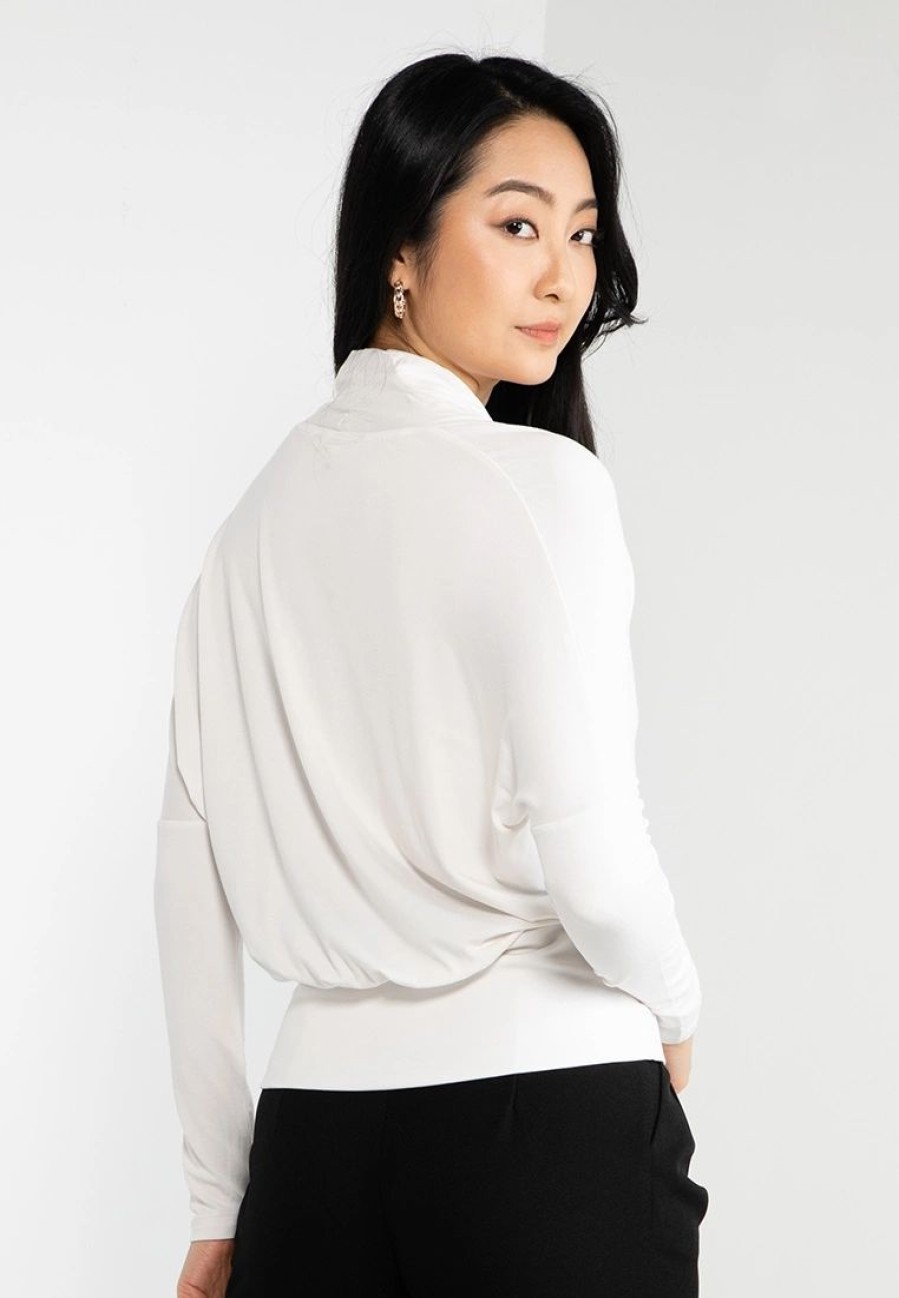 Women * | Banana Republic Threadsoft Cocoon Wrap Top