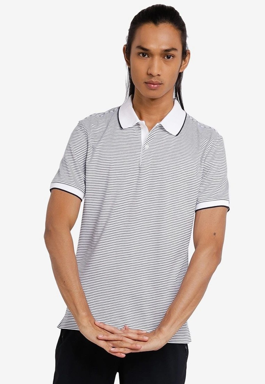 Men * | Banana Republic Performance Lux Stripe Polo