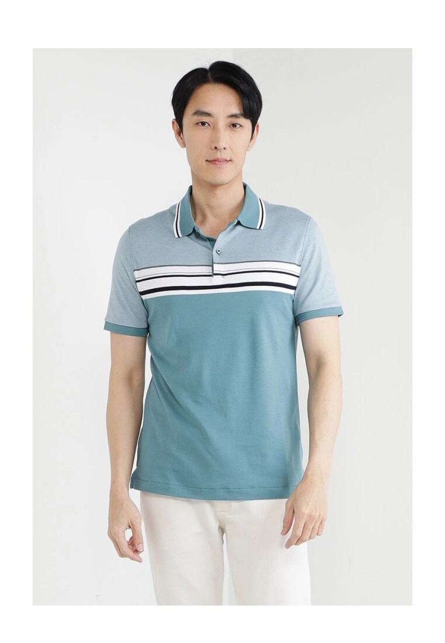 Men * | Banana Republic Stripe Lux Polo Shirt