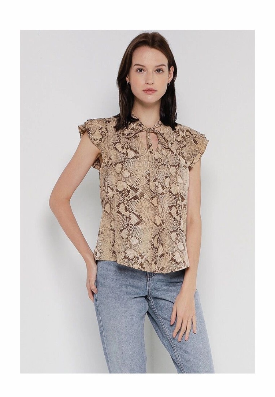 Women * | Banana Republic Flutter Sleeves Top