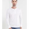 Men * | Banana Republic Henley Long Sleeve Tee