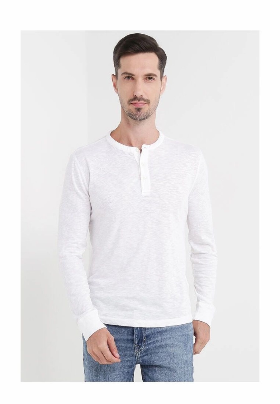 Men * | Banana Republic Henley Long Sleeve Tee