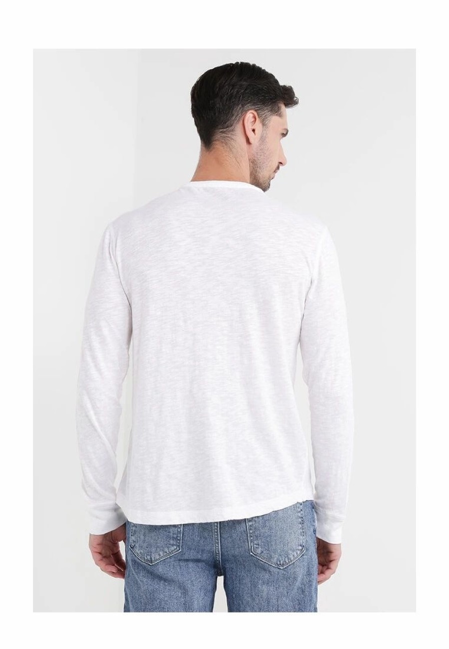 Men * | Banana Republic Henley Long Sleeve Tee