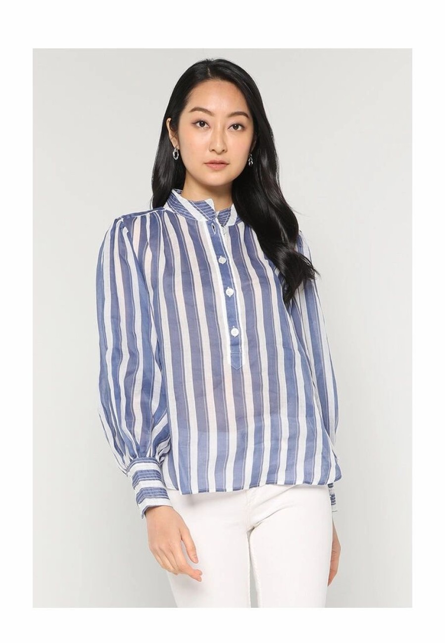 Women * | Banana Republic Ramie Soft Shirred Popover